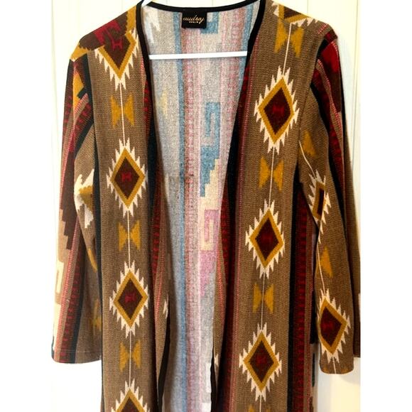 Audrey Southwest Aztec Tribal Cardigan M - Picture 4 of 5